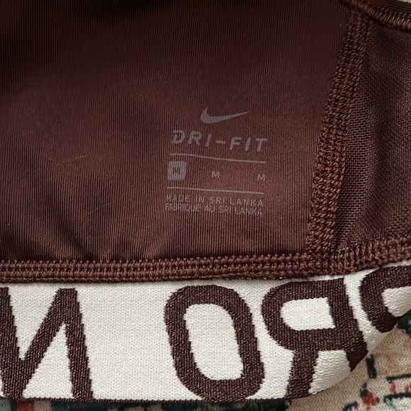 NIKE | Dri-Fit Brown Logo T-Strap Sports Bra Size M - Picture 3 of 3